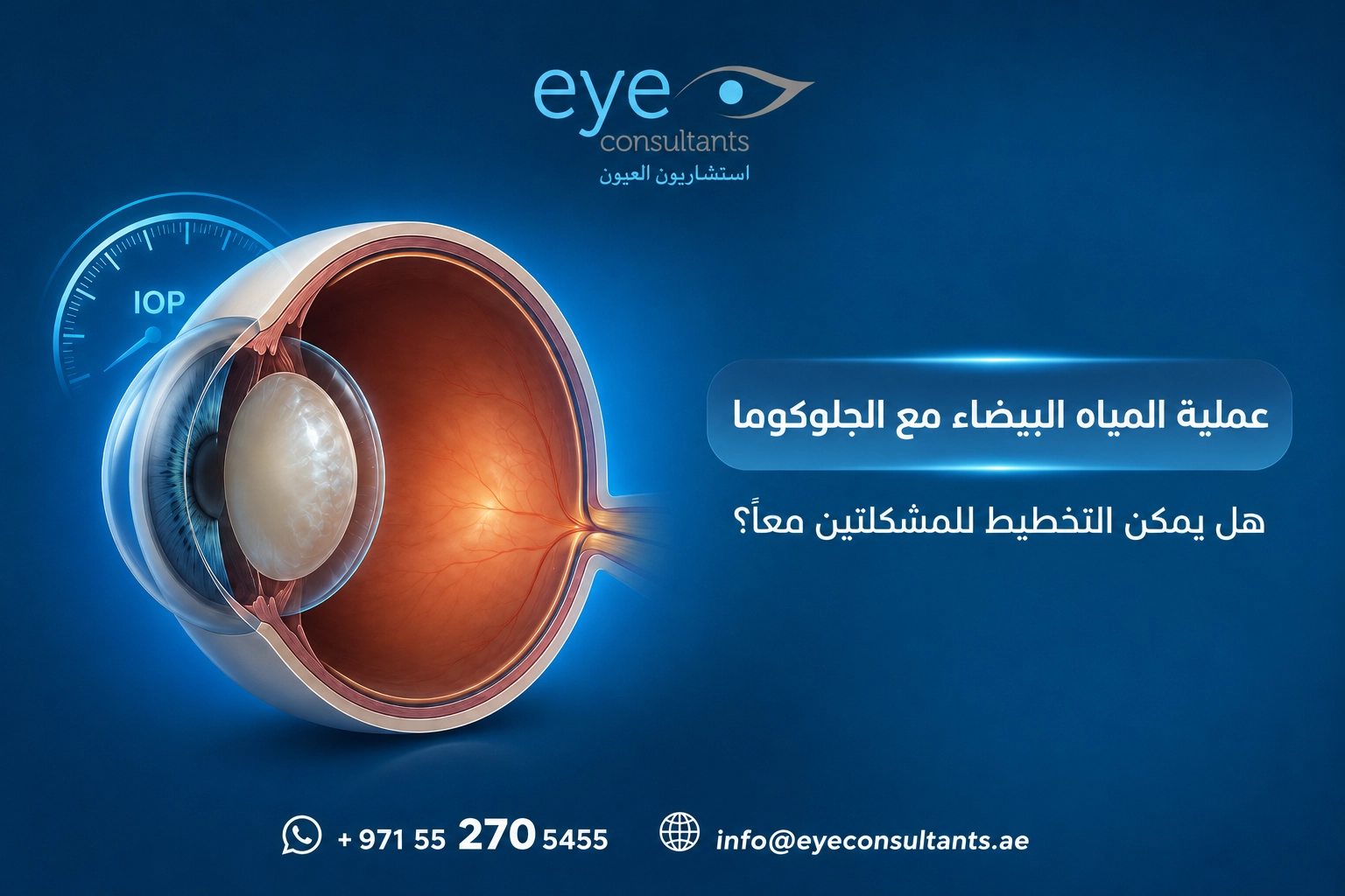 عملية المياه البيضاء مع الجلوكوما