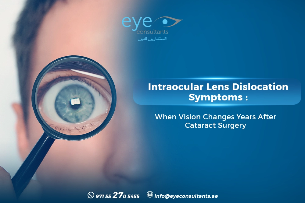 intraocular lens dislocation symptoms
