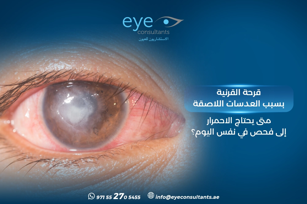 قرحة القرنية بسبب العدسات اللاصقة