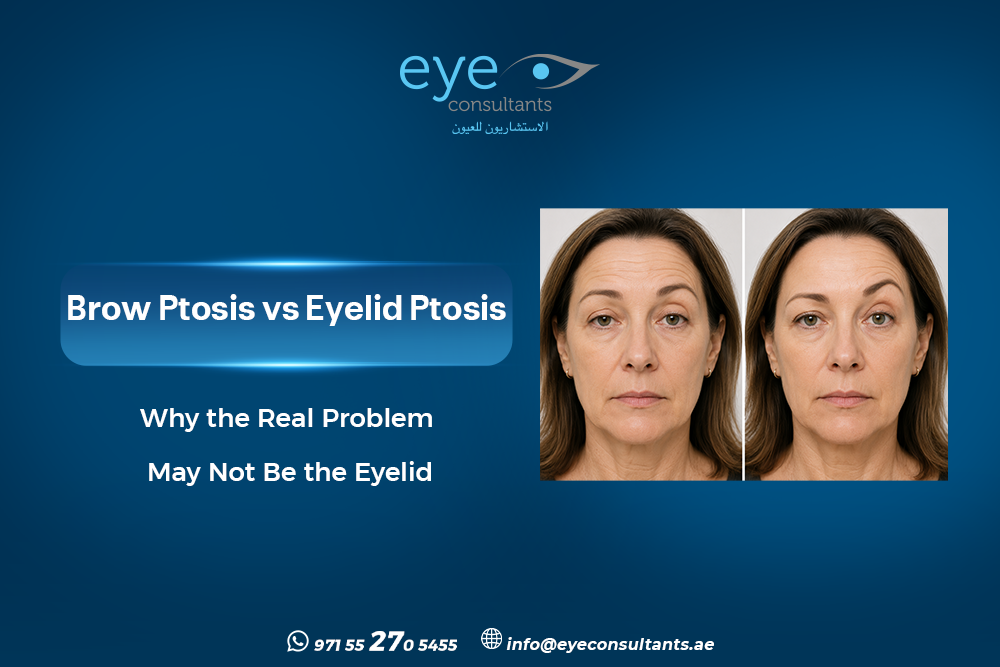 brow ptosis vs eyelid ptosis